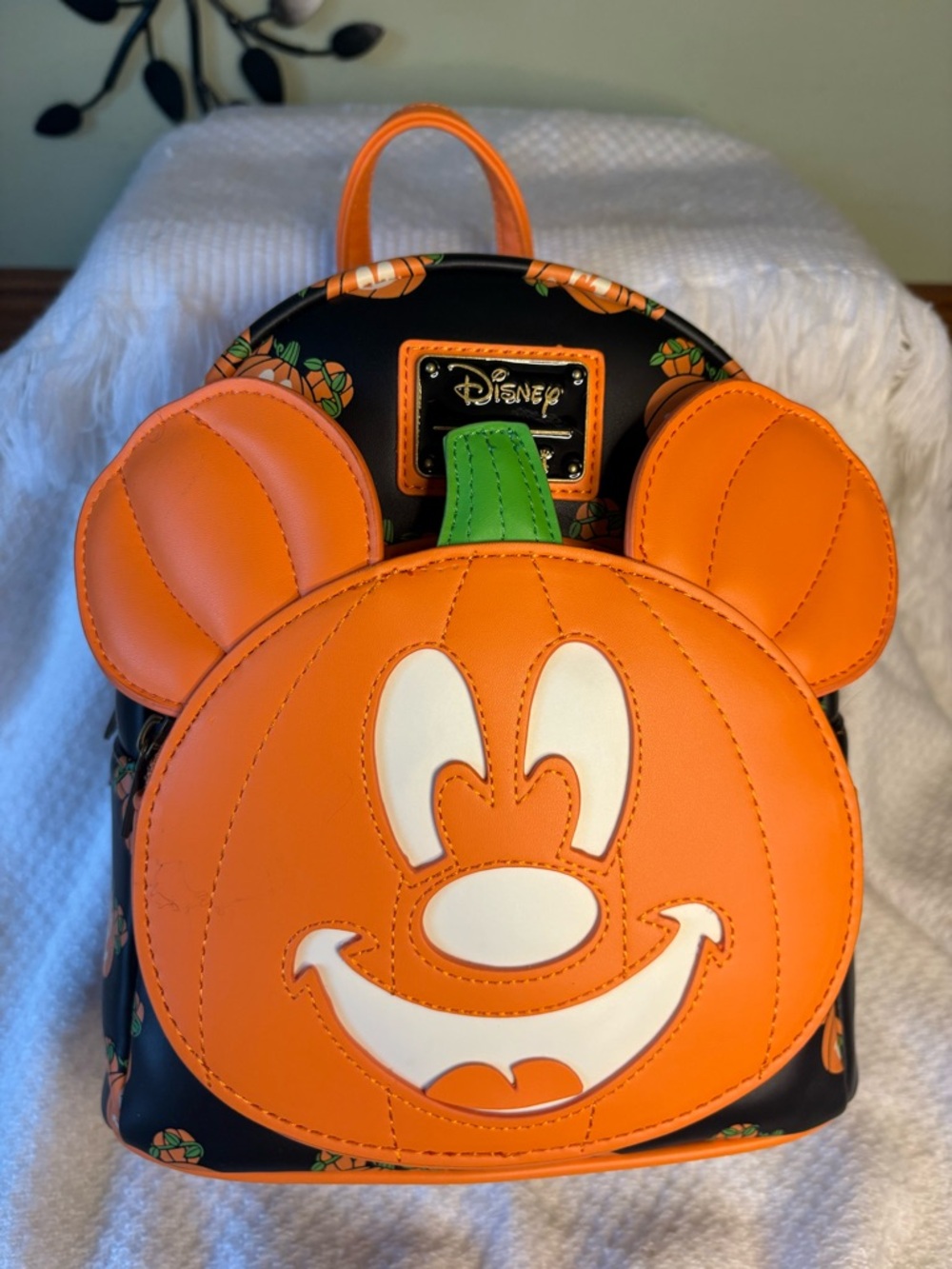 Loungefly Orange Pumpkin Mickey Backpack